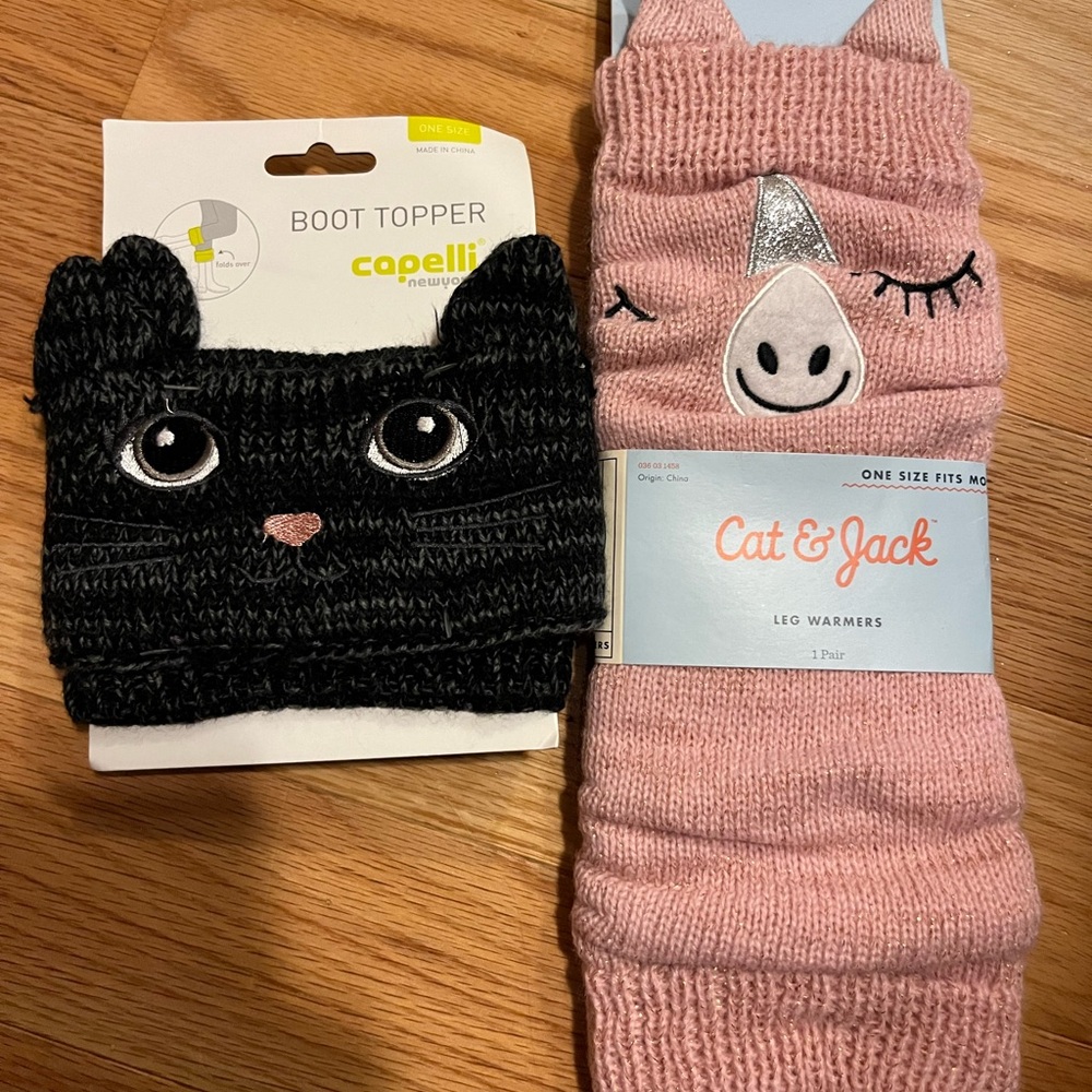 Cat & Jack Pink Cozy boot toppers